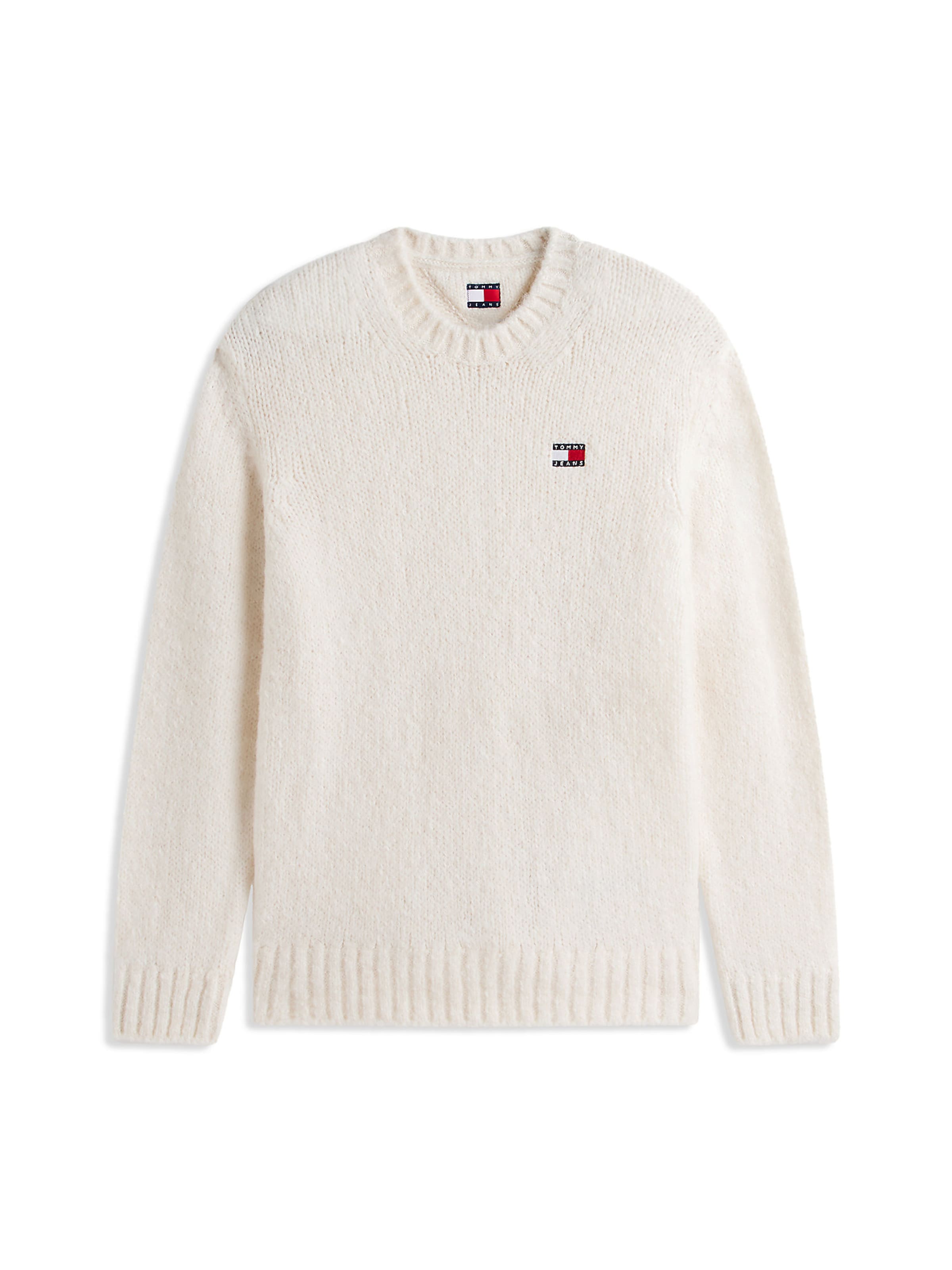 Tommy Jeans Pull-over en blanc cassé, Vue avec produit
