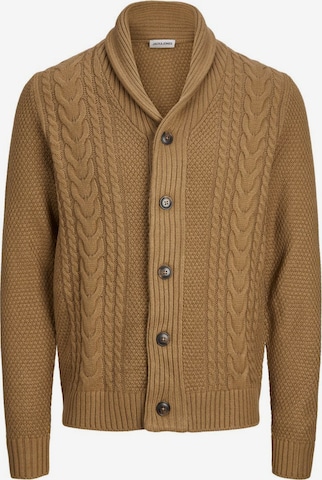 JACK & JONES Cardigan 'CRAIG' i brun: forside