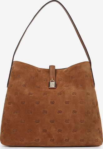 Karl Lagerfeld Olkalaukku 'Autograph' värissä ruskea: etupuoli