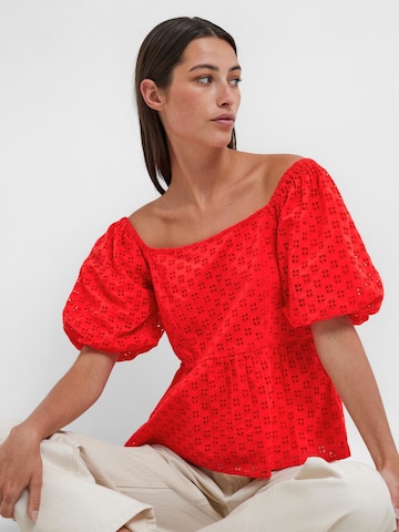 SELECTED FEMME - Blusa 'Anelli' em vermelho