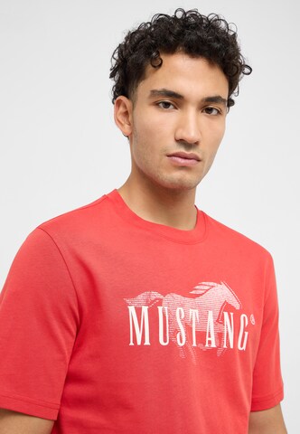 MUSTANG T-Shirt 'Austin' in Rot