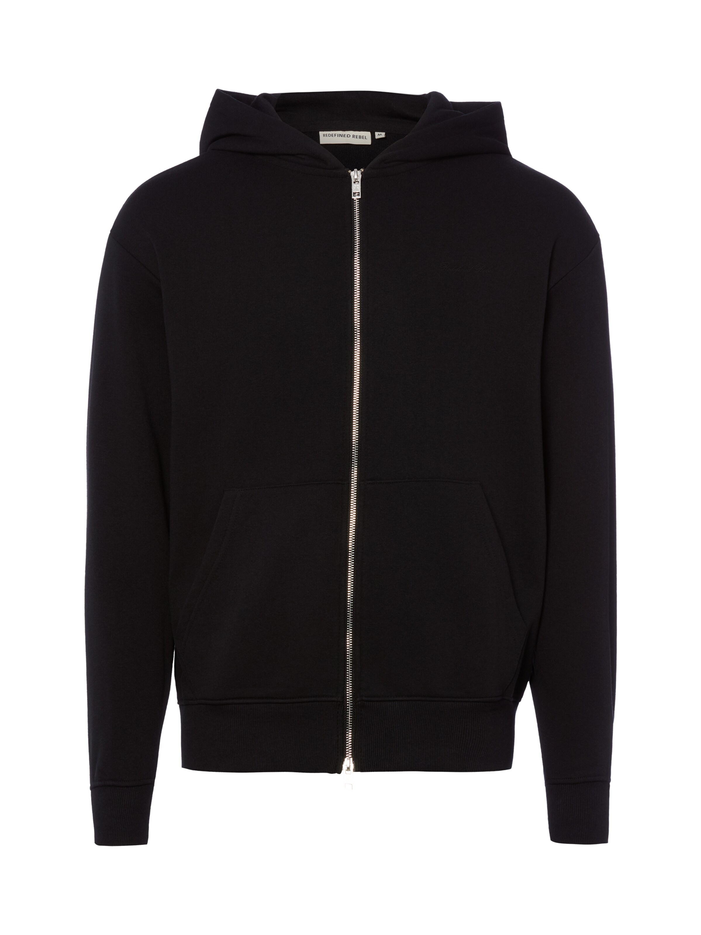 Redefined Rebel Zip-Up Hoodie ' Jack ' in Black: front