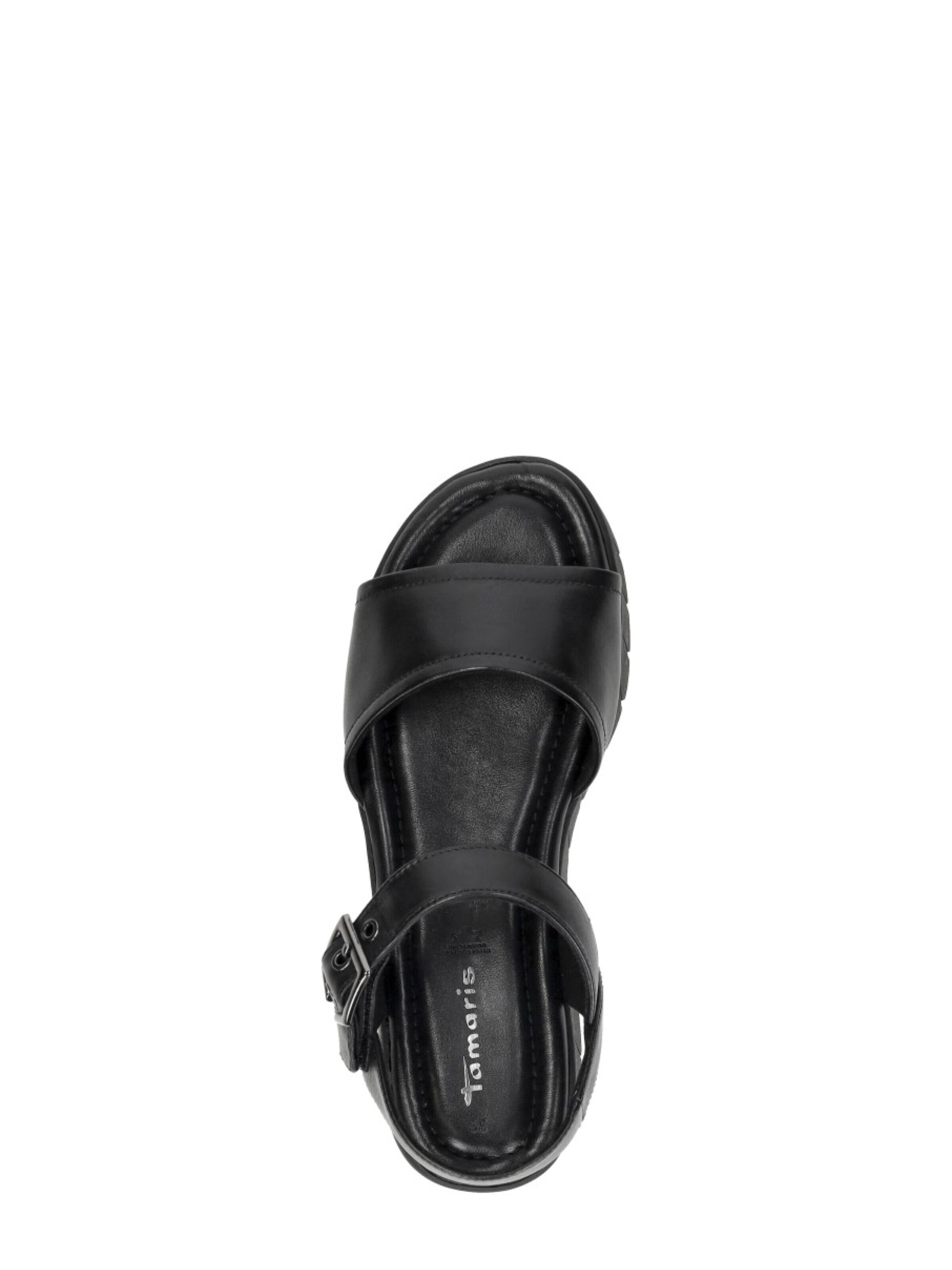 Tamaris Sandal 'Sandalen Plat' in Black