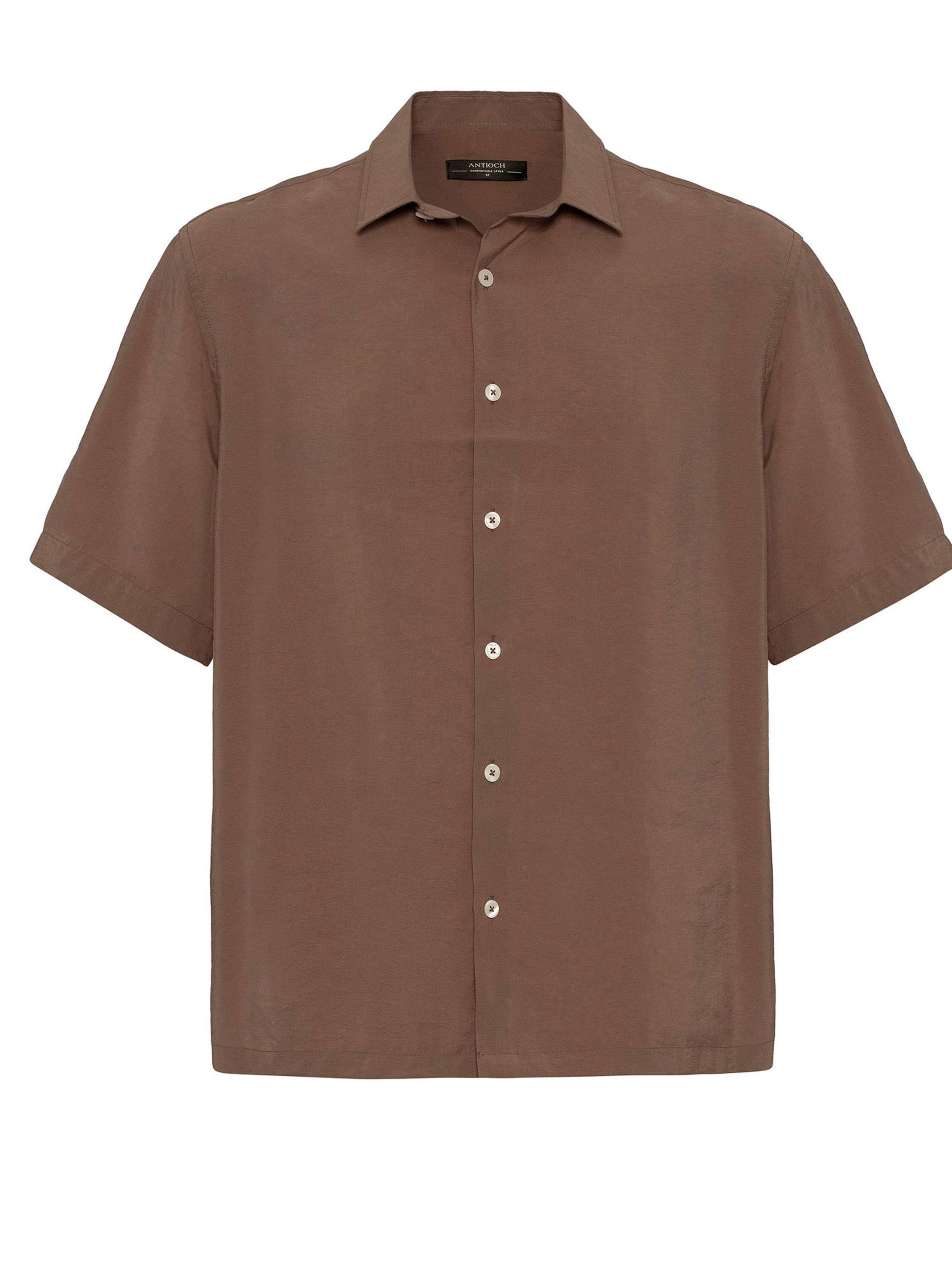 Antioch Comfort fit Button Up Shirt in Brown: front