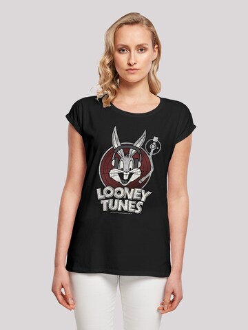 F4NT4STIC Shirt 'Looney Tunes Bugs Bunny' in Schwarz: predná strana