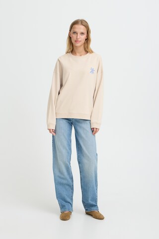 ICHI Sweatshirt 'IHBauma' in Beige
