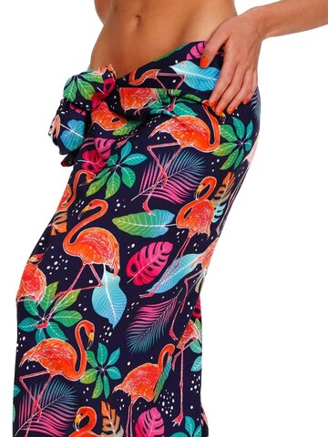 King Kameha - Toalla de playa 'Funky Flamingos' en azul