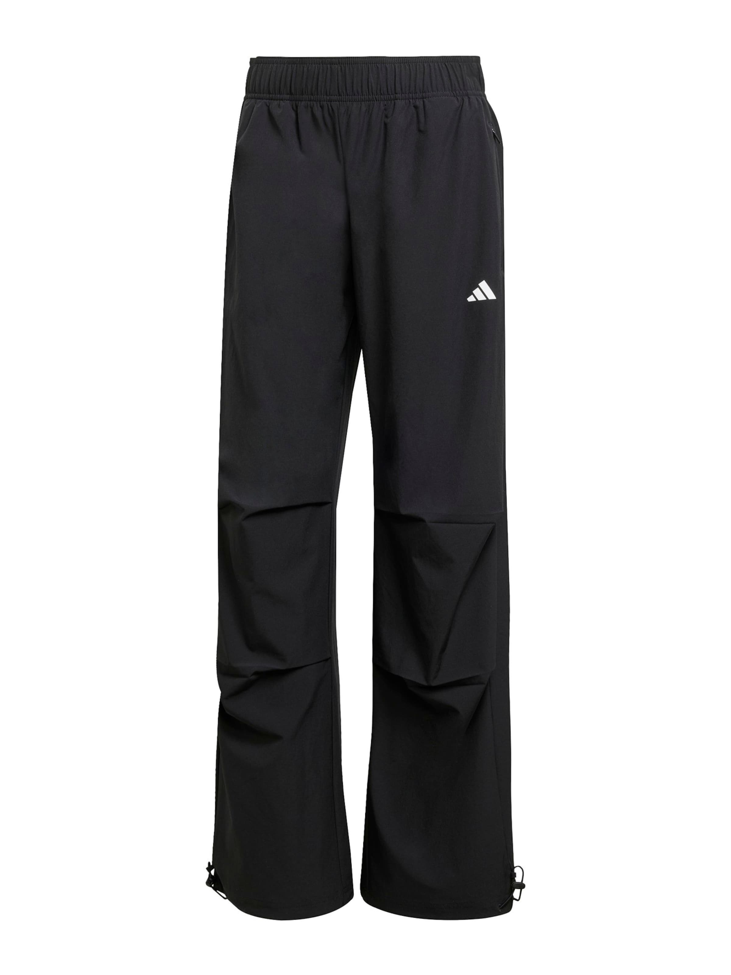 ADIDAS PERFORMANCEWide Leg/ Široke nogavice Sportske hlače 'Essentials' - crna boja: prednji dio
