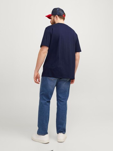 Jack & Jones Plus - Camiseta 'Paulos' en azul