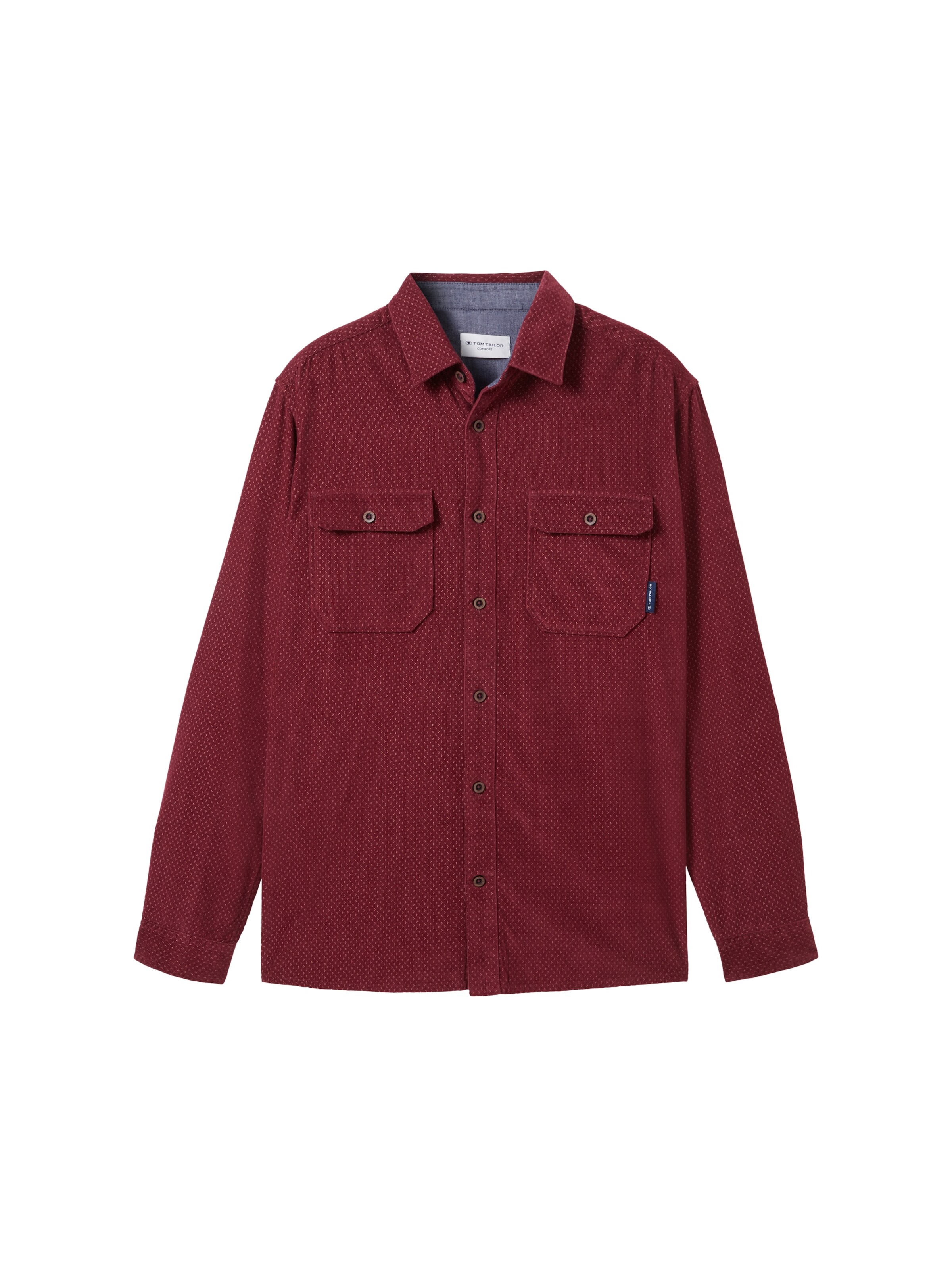 TOM TAILOR Regular fit Button Up Shirt in Red: front