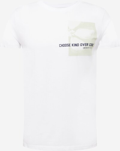 TOM TAILOR DENIM T-Shirt in marine / pastellgrün / weiß, Produktansicht