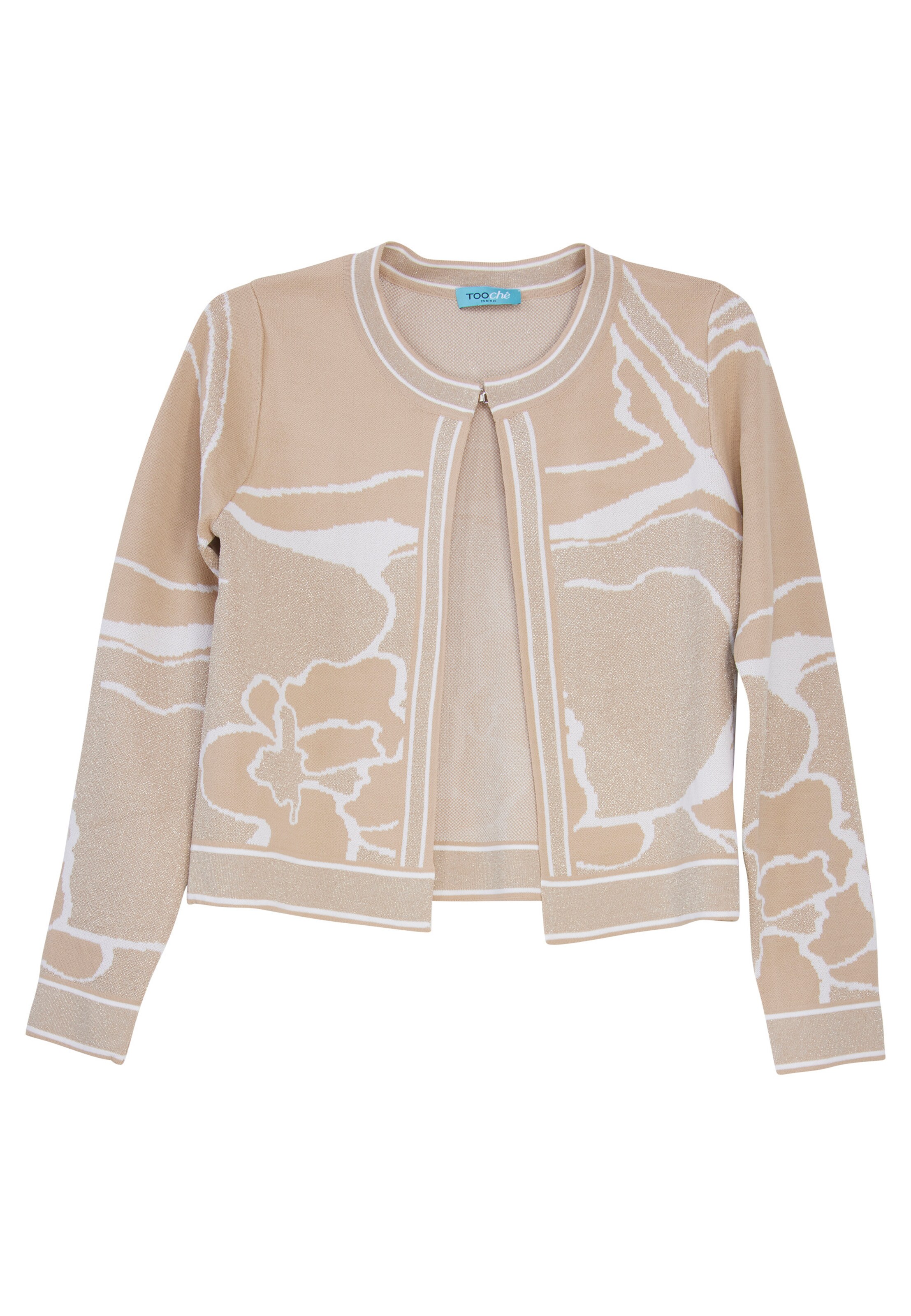 TOOche Strickjacke in Beige: Vorderseite
