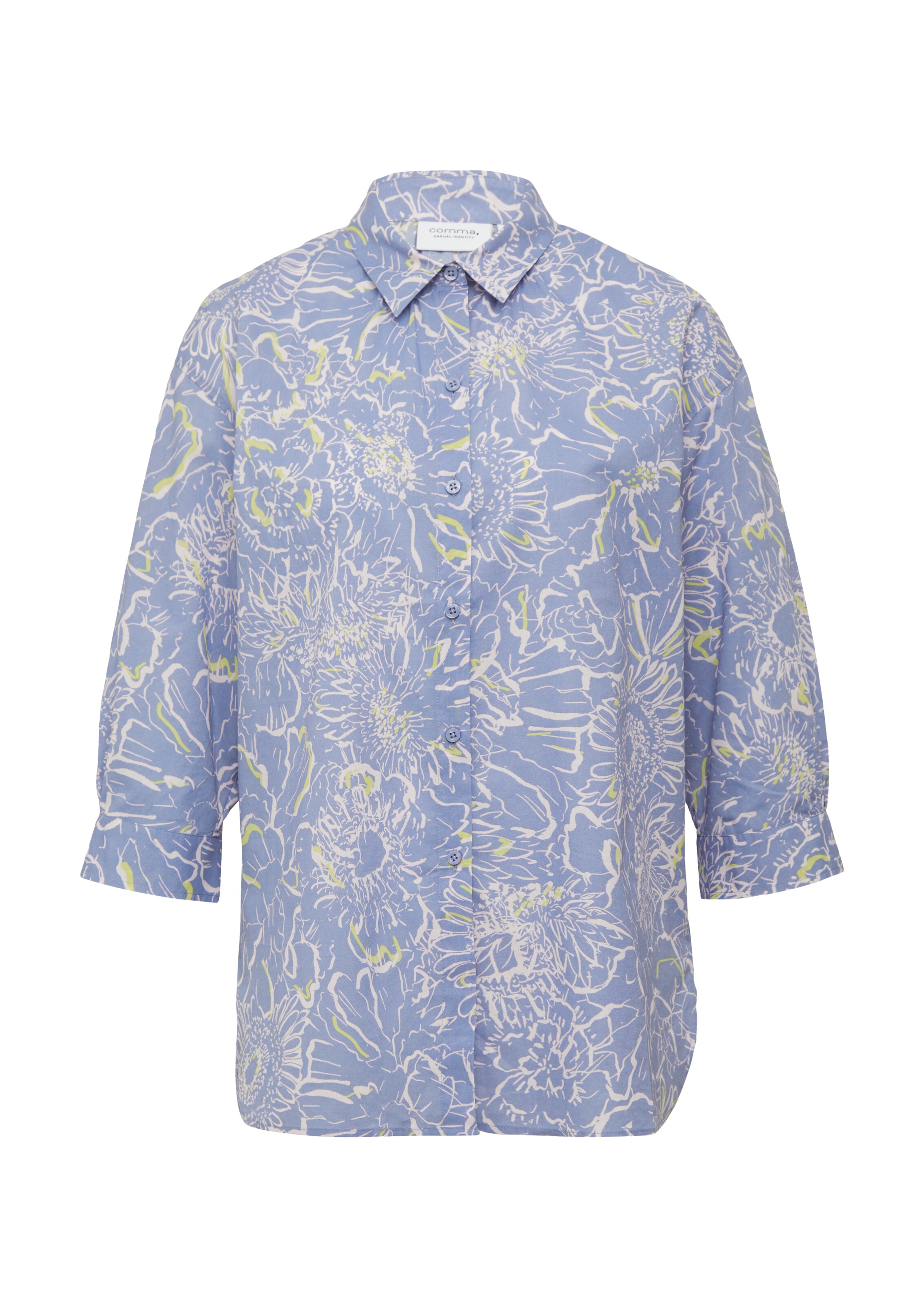 comma casual identity Bluse in Blau: Vorderseite