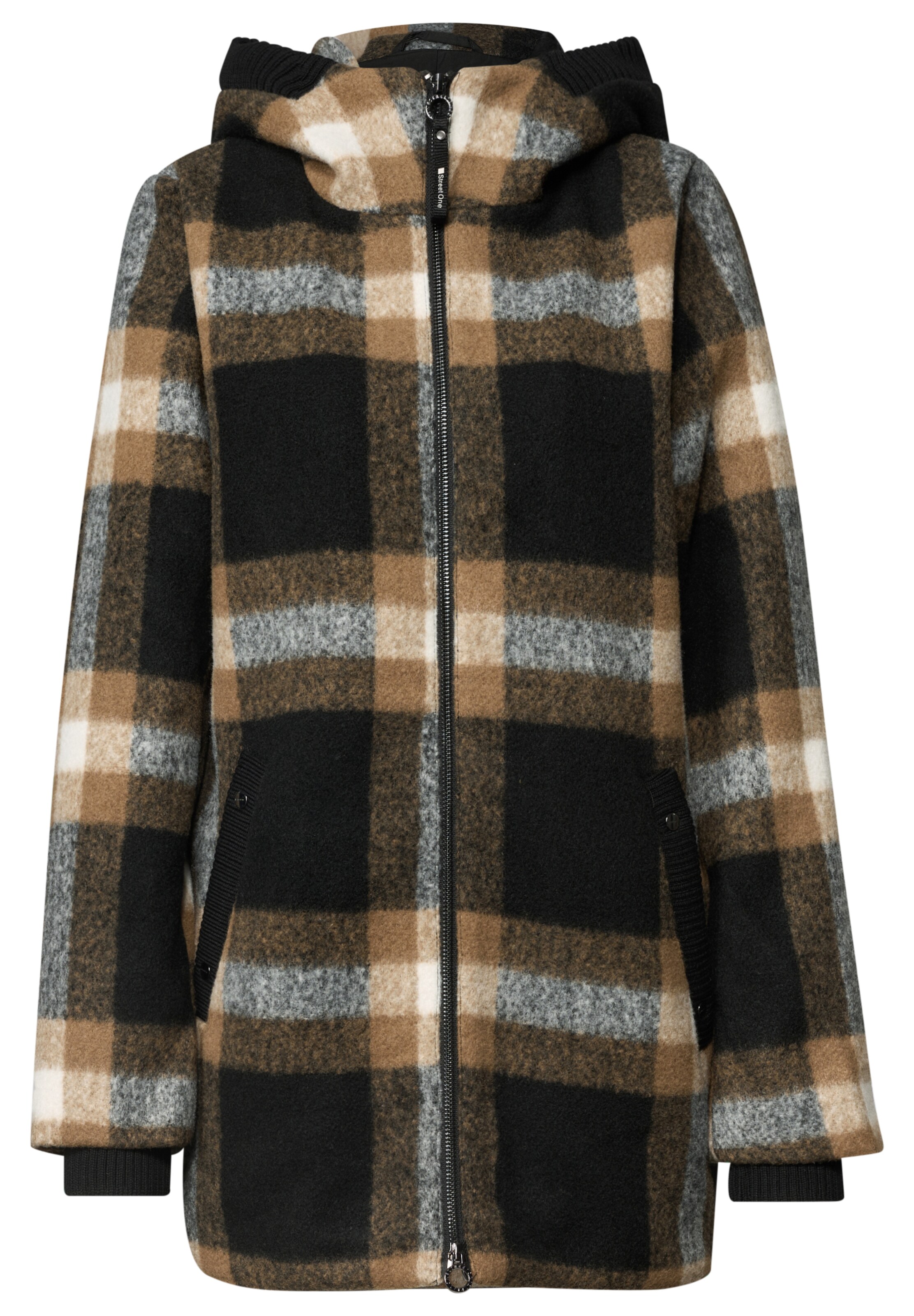 STREET ONE Between-Seasons Coat in XS in Black, Item view