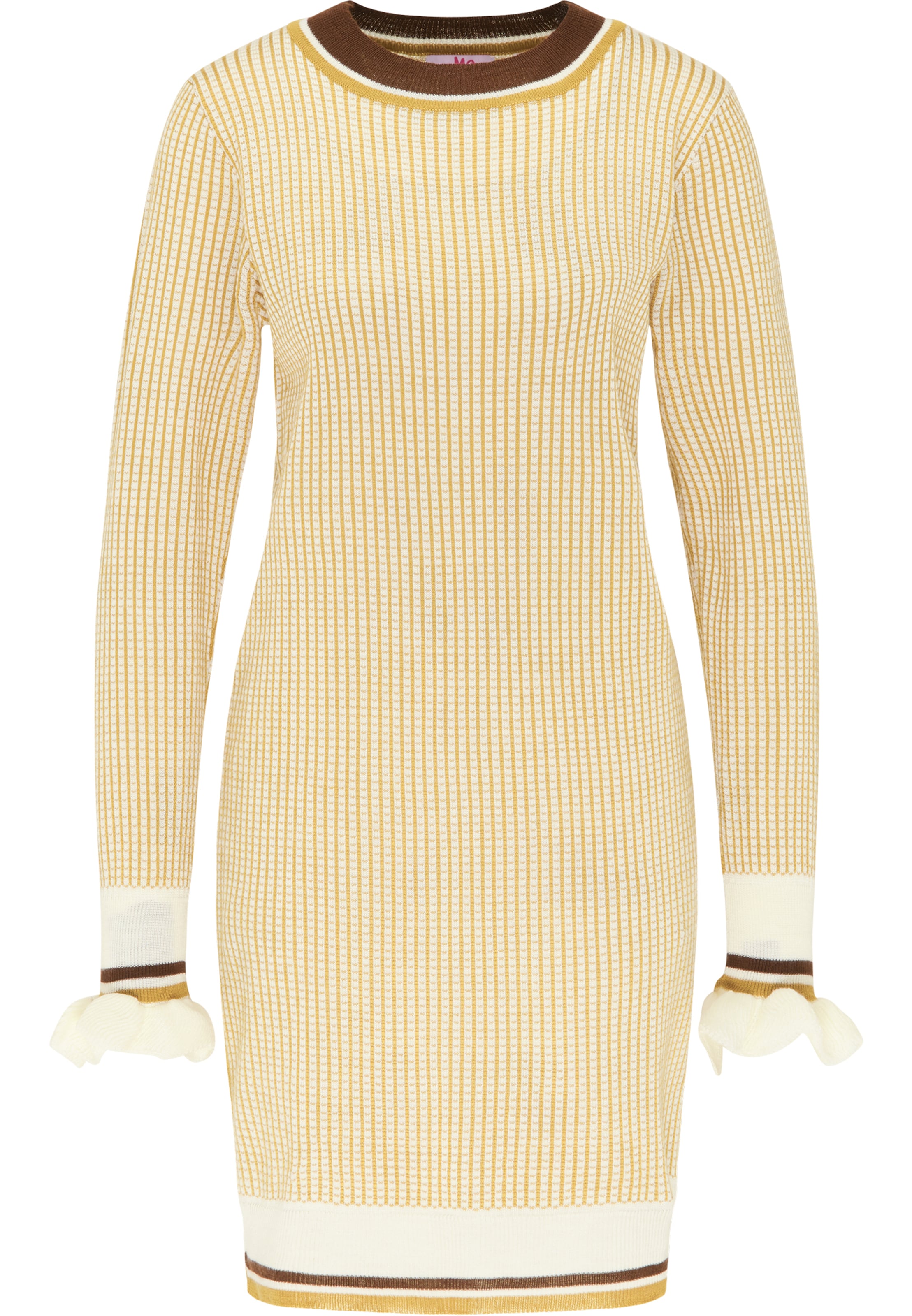 MYMO Strickkleid in Gelb: Vorderseite