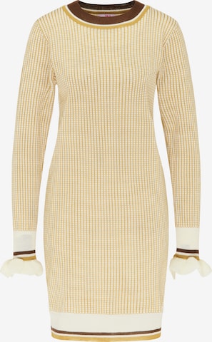 MYMO Knitted dress in Yellow: front