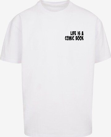 Merchcode Shirt 'Comic Book' in Wit: voorkant