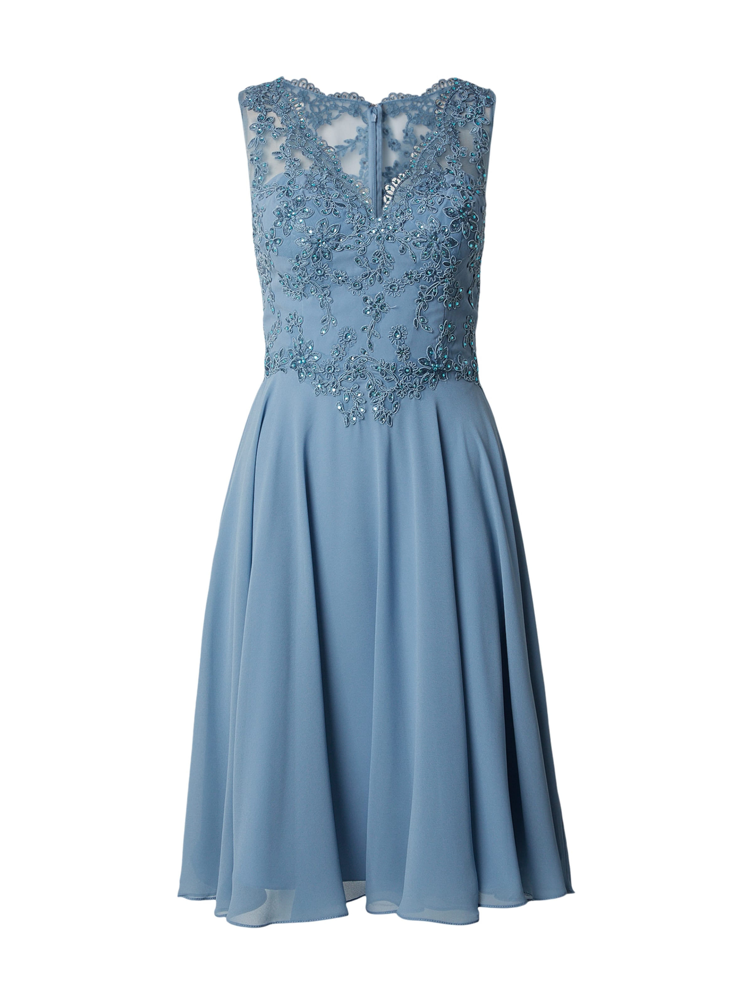mascara Cocktail Dress in Blue: front