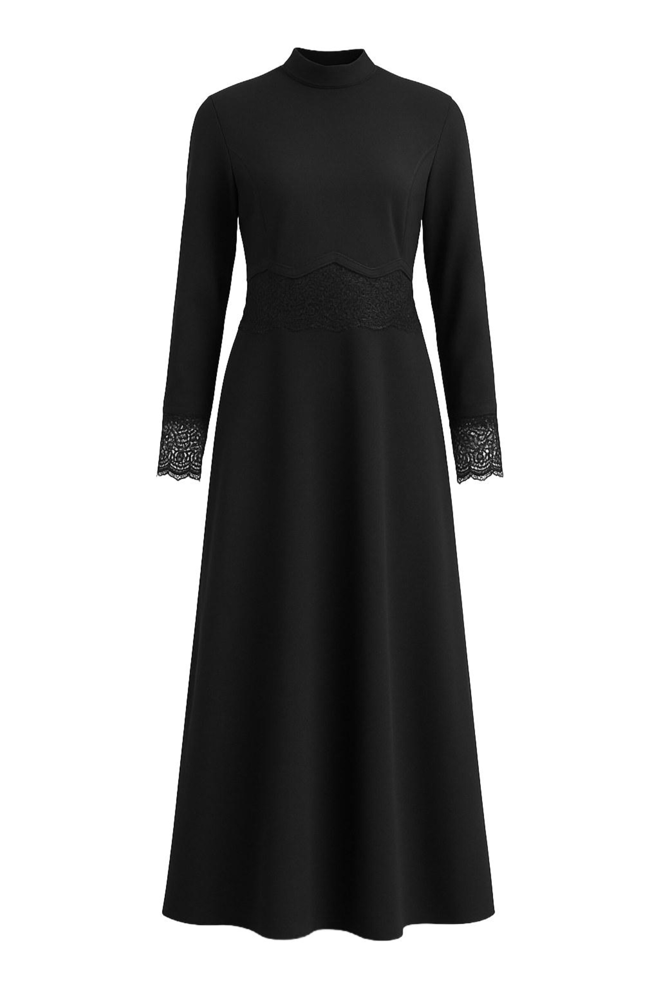 MODAMIHRAM Jurk in Zwart: voorkant