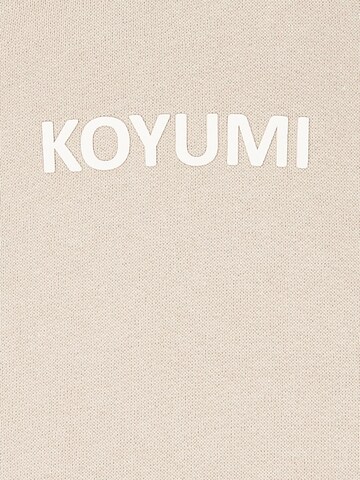 Koyumi Sweatshirt 'Free your Neck' in Beige