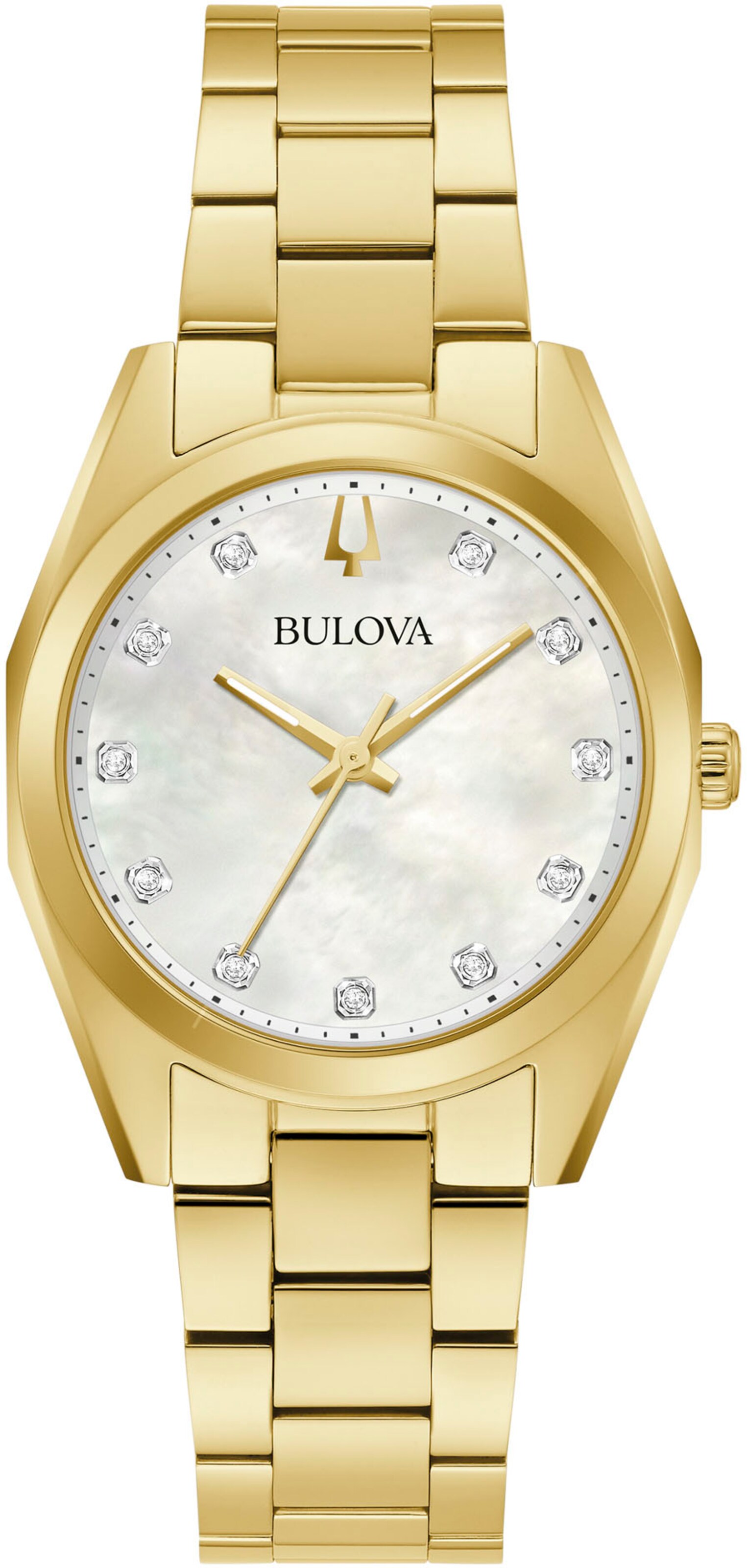 Bulova Analoguhr in Gold: Vorderseite