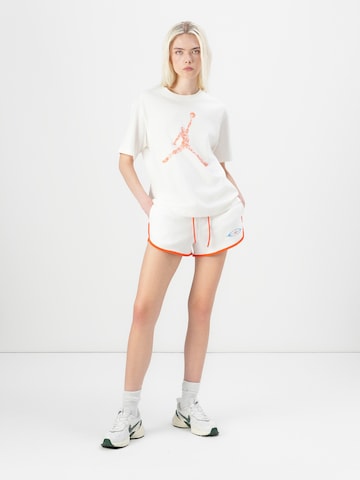 Jordan Normalny krój Spodnie 'Brk Gfx' w kolorze biały