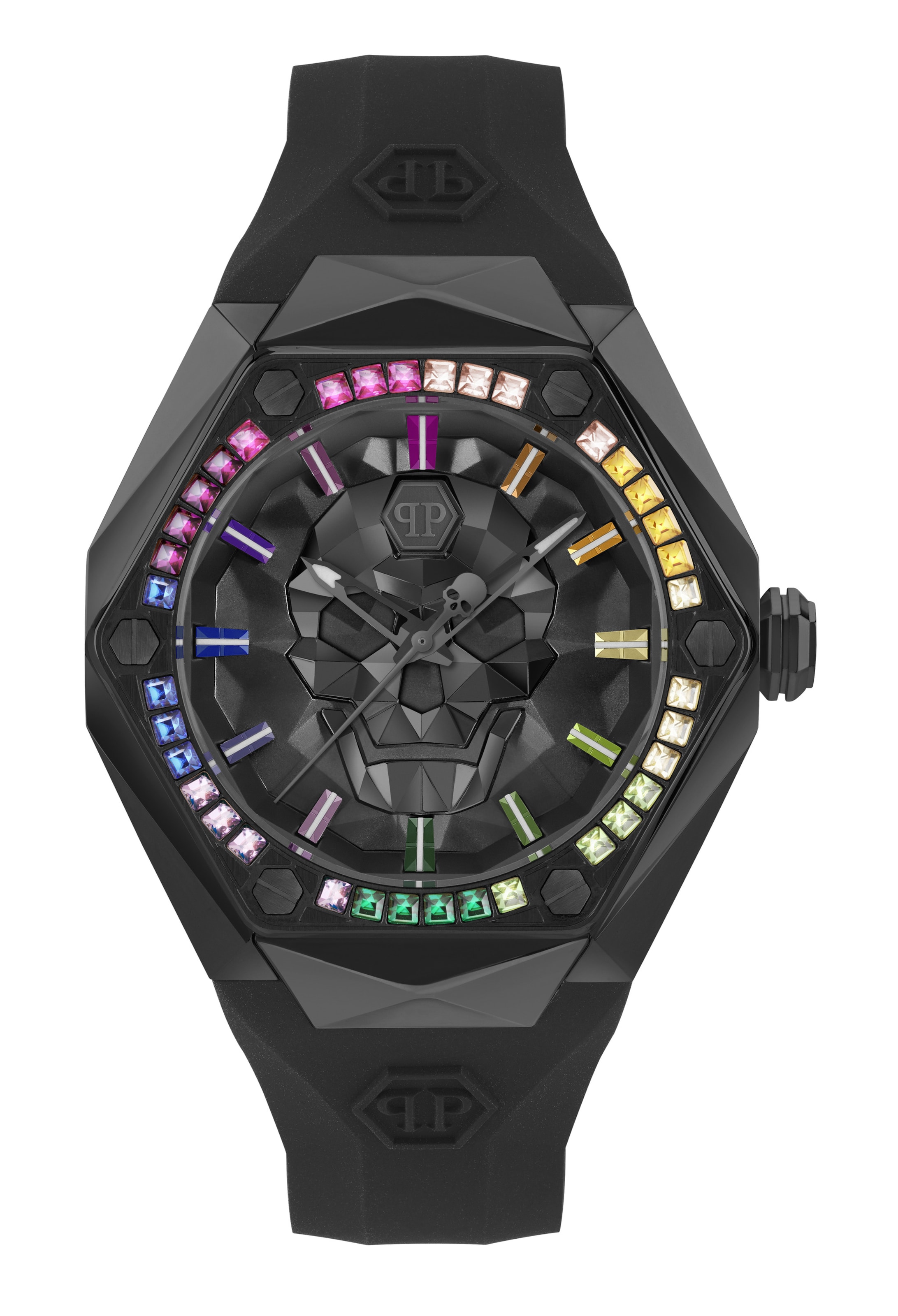 Philipp Plein Watches Uhr 'The $kull Spikes' in Schwarz: Vorderseite