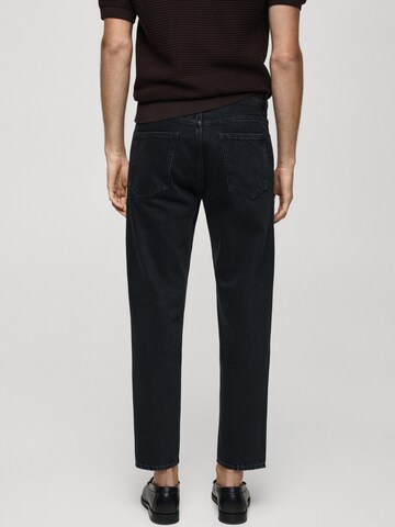 MANGO MAN Tapered Jeans 'Sammy' i sort