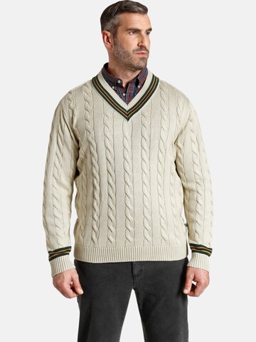 Pull-over 'Duke Ronald' Charles Colby en beige : devant