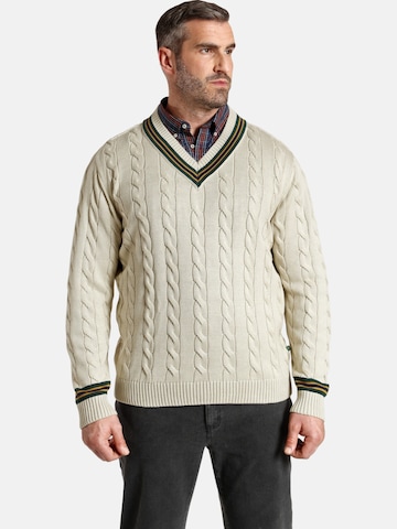 Charles Colby Sweater 'Duke Ronald' in Beige: front