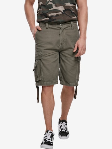 Regular Pantalon cargo Brandit en vert : devant