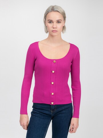 Influencer Pullover in Pink: Vorderseite