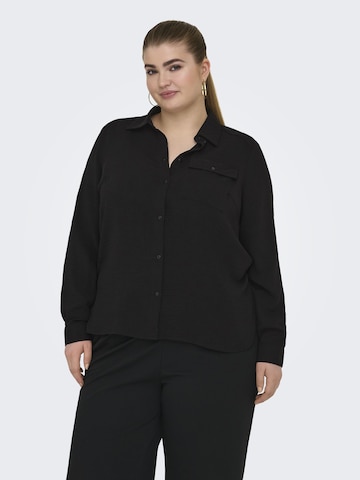 ONLY Carmakoma Blouse in Zwart: voorkant