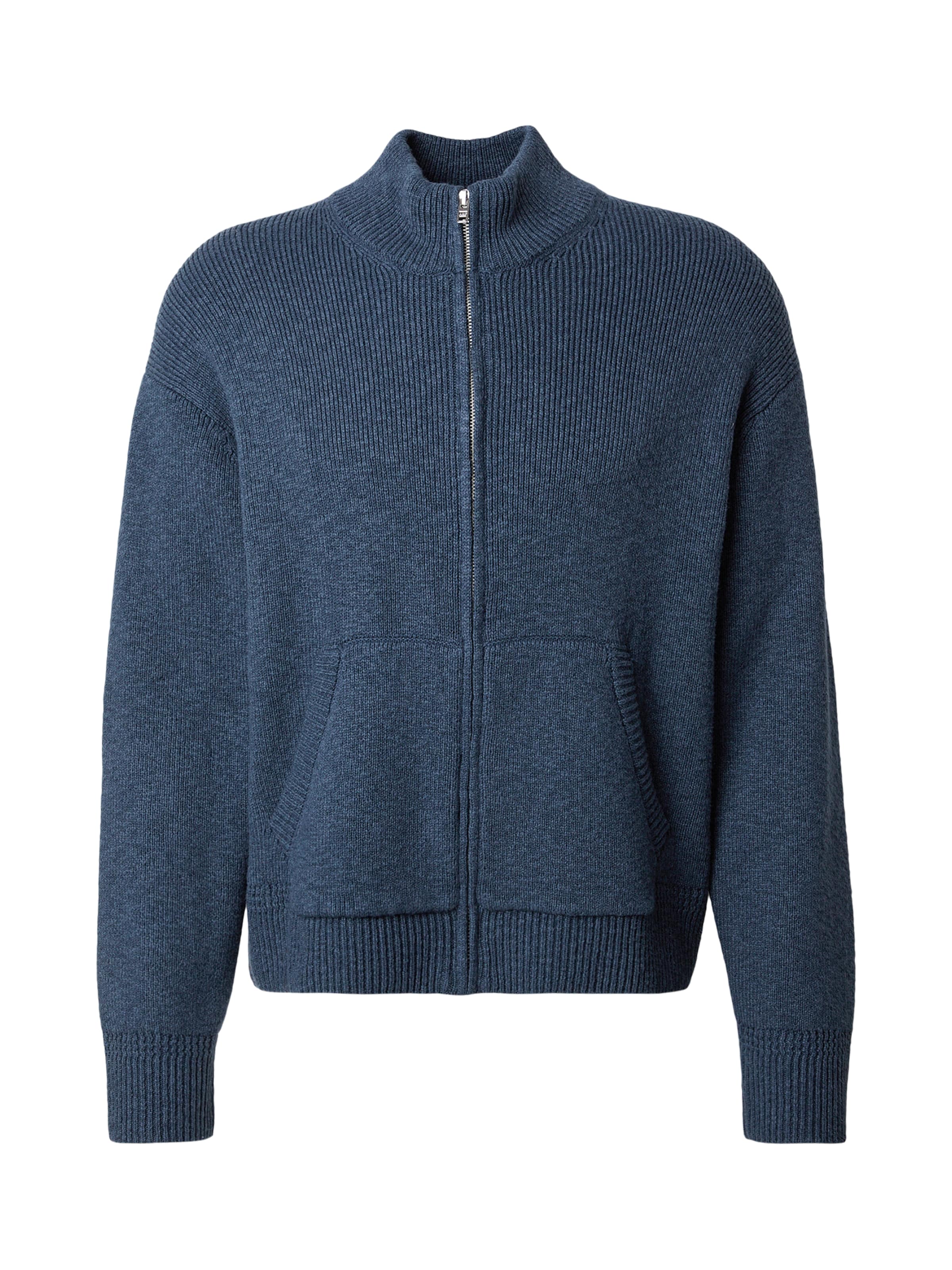 Abercrombie & Fitch Πλεκτή ζακέτα σε μπλε: μπροστά