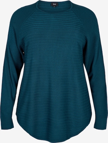 Pull-over 'Amelia' Zizzi en bleu : devant