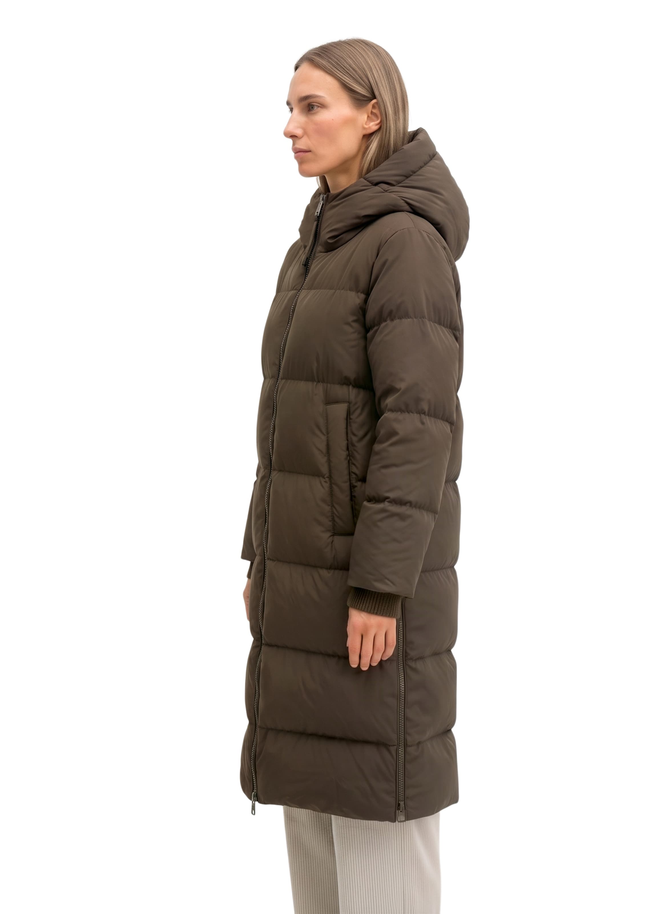 Marc O'Polo Wintermantel in Bruin: voorkant