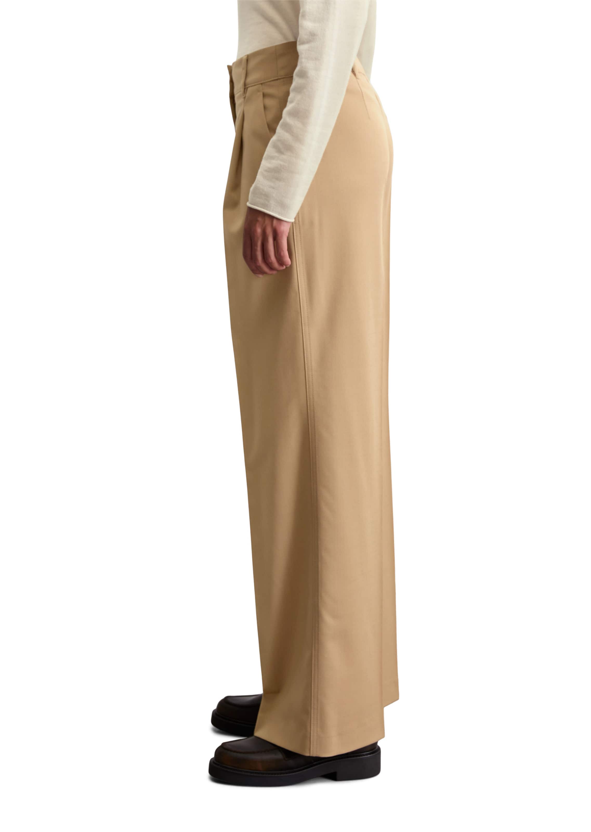 Marc O'Polo Loose fit Pleat-front trousers in Brown