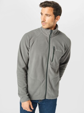 COLUMBIA Athletic Fleece Jacket 'FAST TREK II' in Grey: front