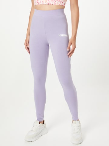 Hummel Skinny Sporthose in Lila: Vorderseite
