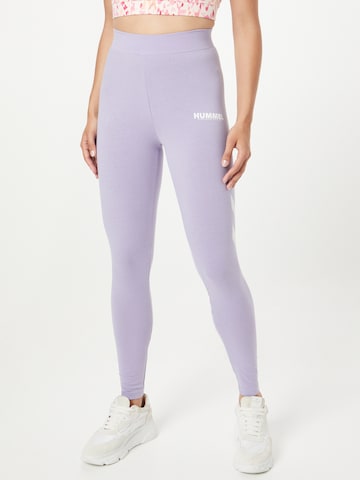 Hummel Skinny Spodnie sportowe w kolorze fioletowy: przód