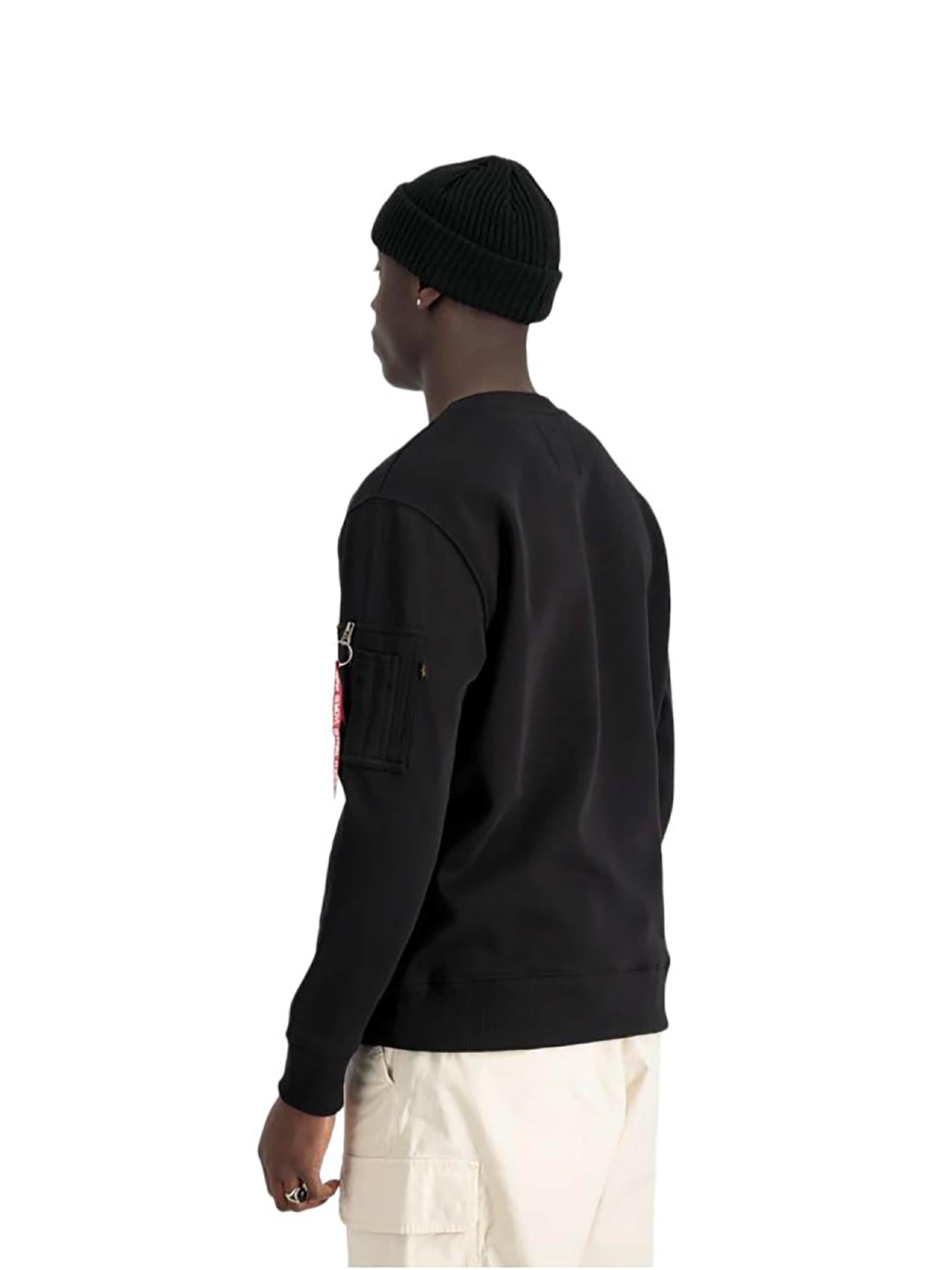 ALPHA INDUSTRIES Sweatshirt 'College' in Zwart