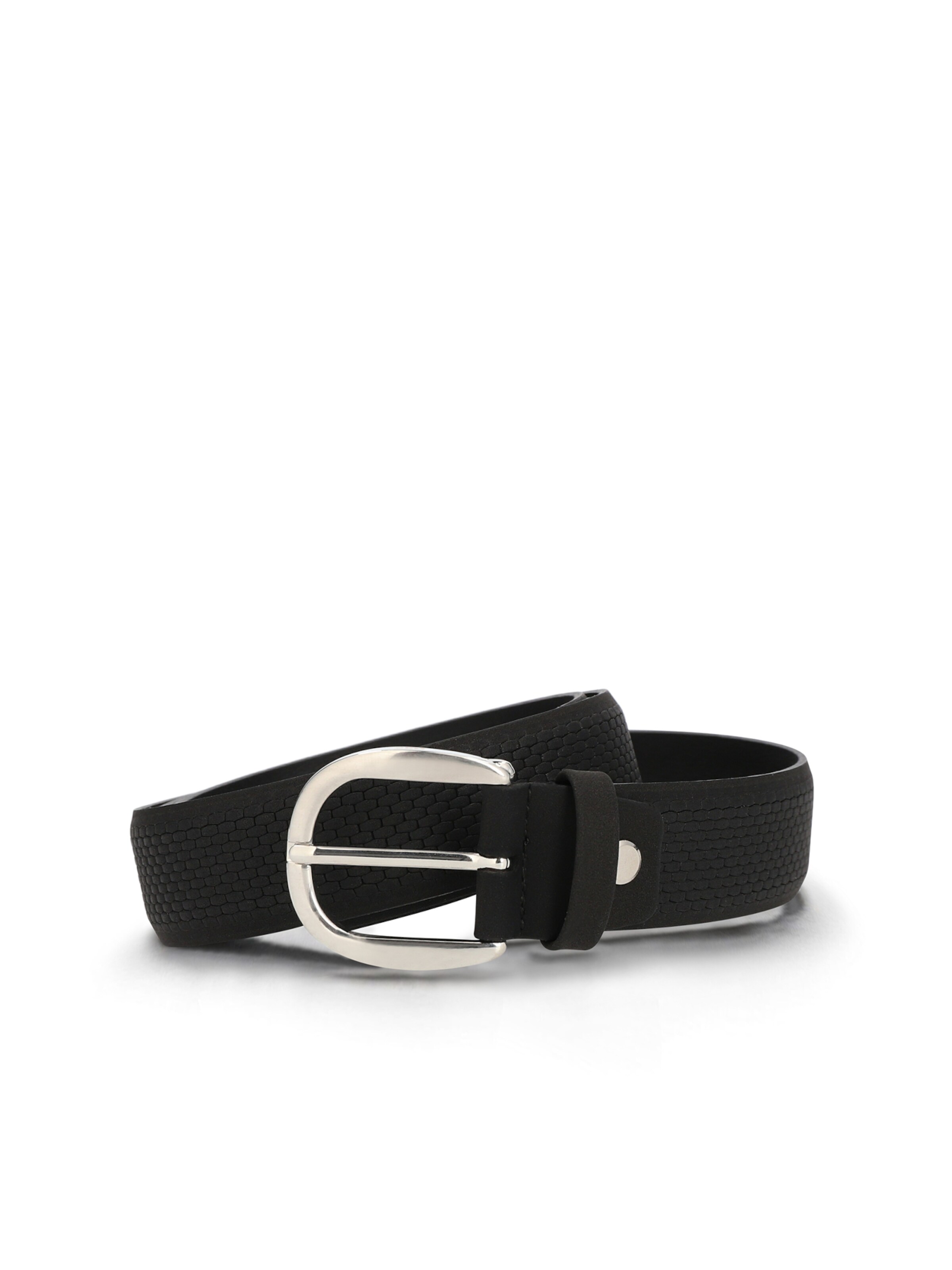 nae Vegan Shoes Gürtel  'Falset' in Schwarz: Vorderseite