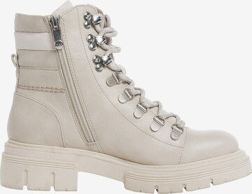 MARCO TOZZI Lace-Up Ankle Boots in Beige