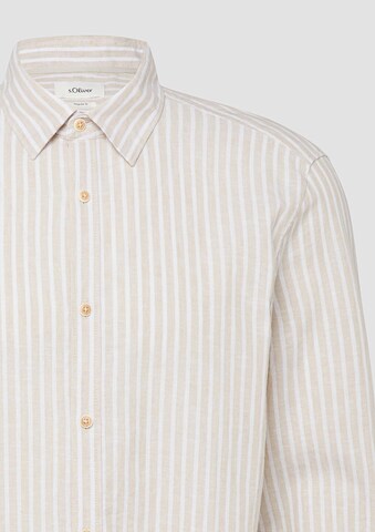 s.Oliver Regular Fit Hemd in Beige