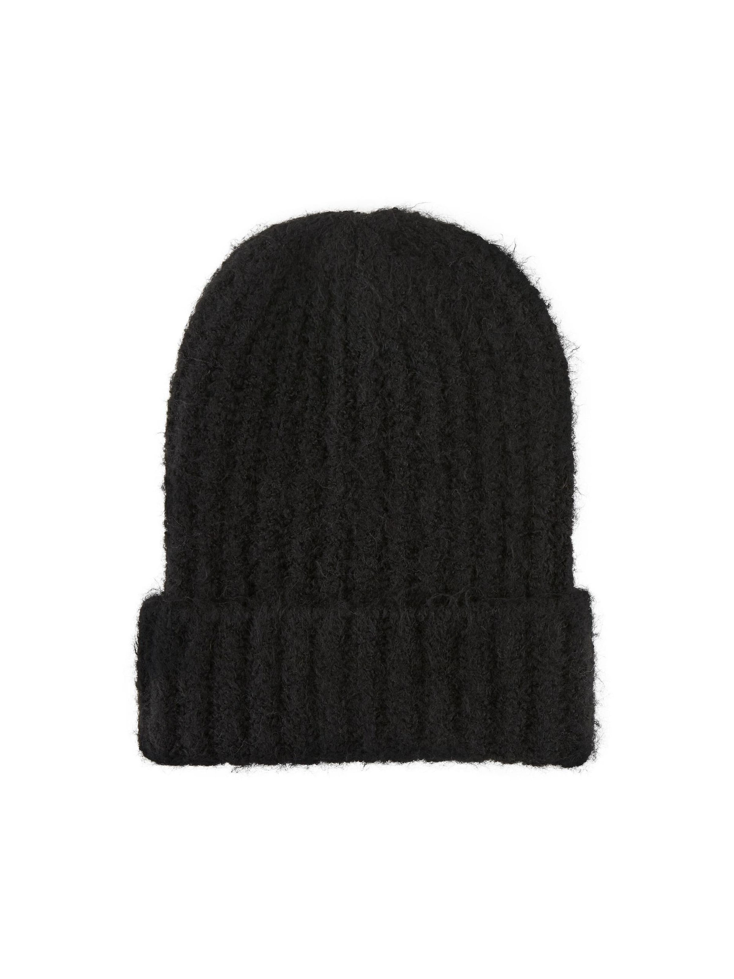 PIECES Beanie &#x27;Pyron&#x27; in Black: front