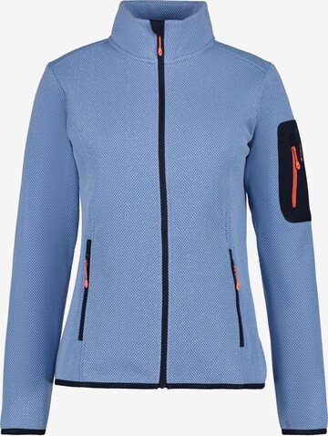 ICEPEAK Athletic Fleece Jacket in Blue: front