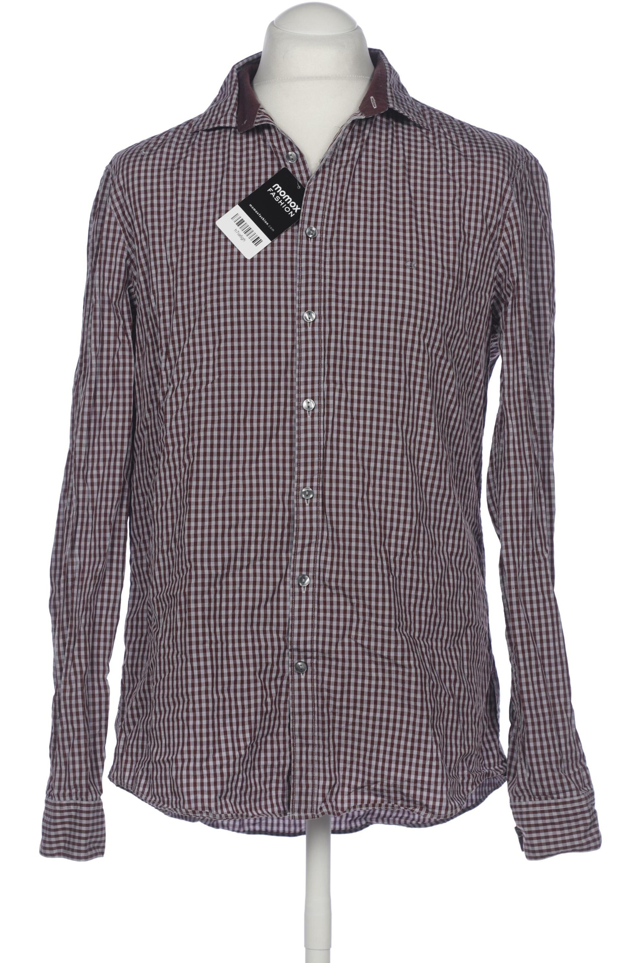 Calvin Klein Button Up Shirt in L in Red: front