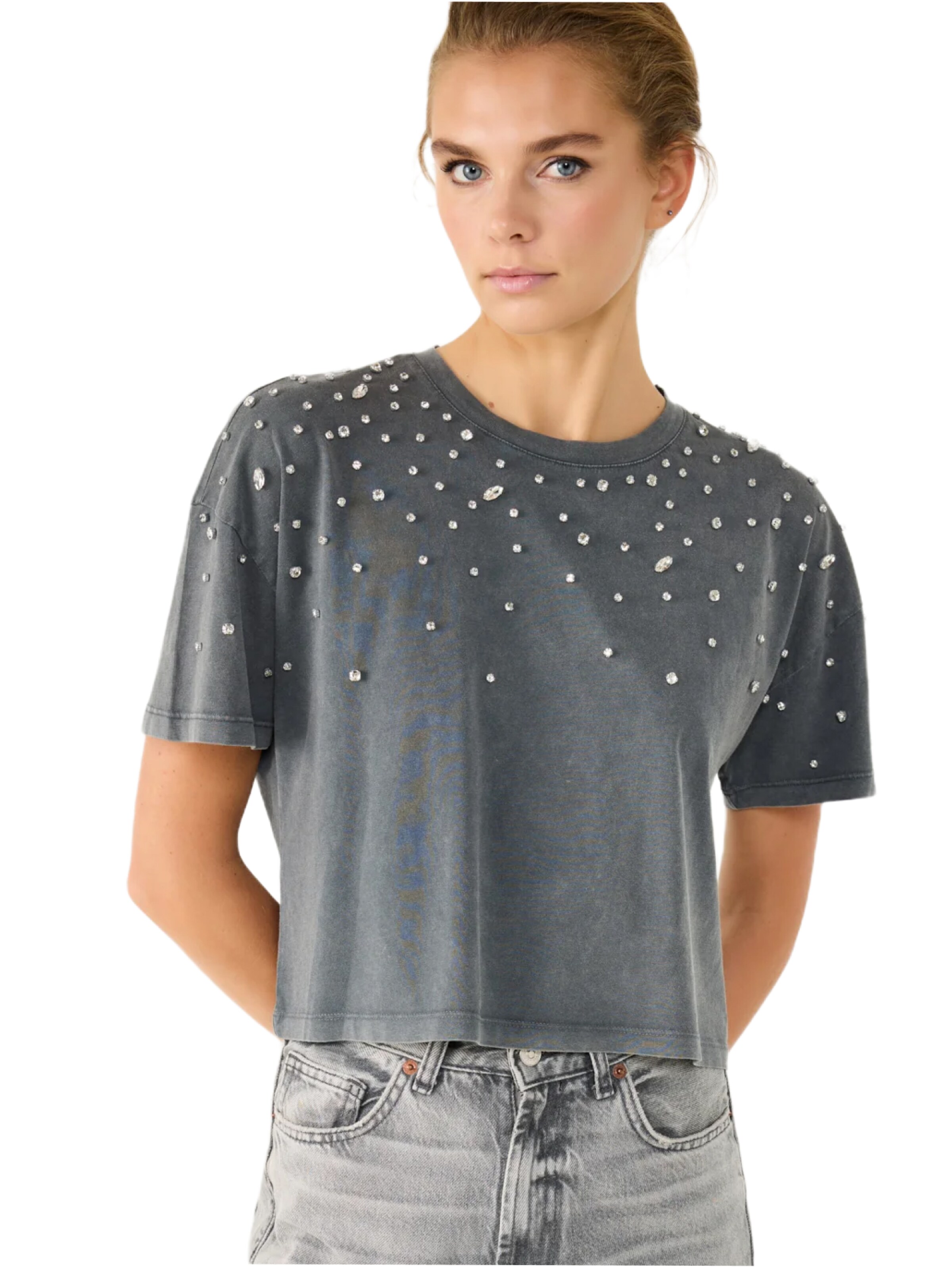 No Matter What Shirt in Grijs: voorkant