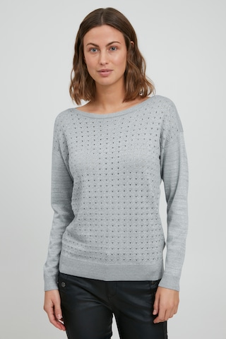 Fransa Sweater 'Dechimmer' in Grey: front