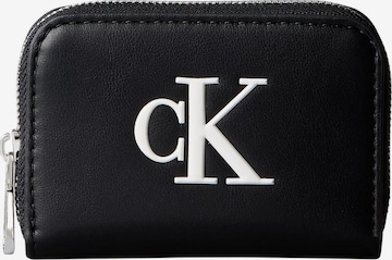 Calvin Klein Peněženka 'CALVIN KLEIN BOLD CK MEDIUM ZIP AROUND Portafoglio' – černá: přední strana